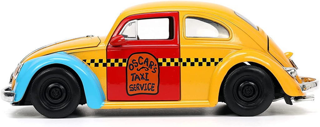 Sesame Street 1:24 1959 Volkswagen Beetle Die-cast Car & 2.75" Oscar The Grouch Figure, Toys for Kids and Adults