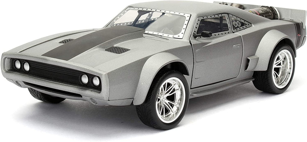 Jada Toys Fast & Furious 1:24 Dom's Ice Charger Die-cast Car, Toys for Kids and Adults, Silver (98291)