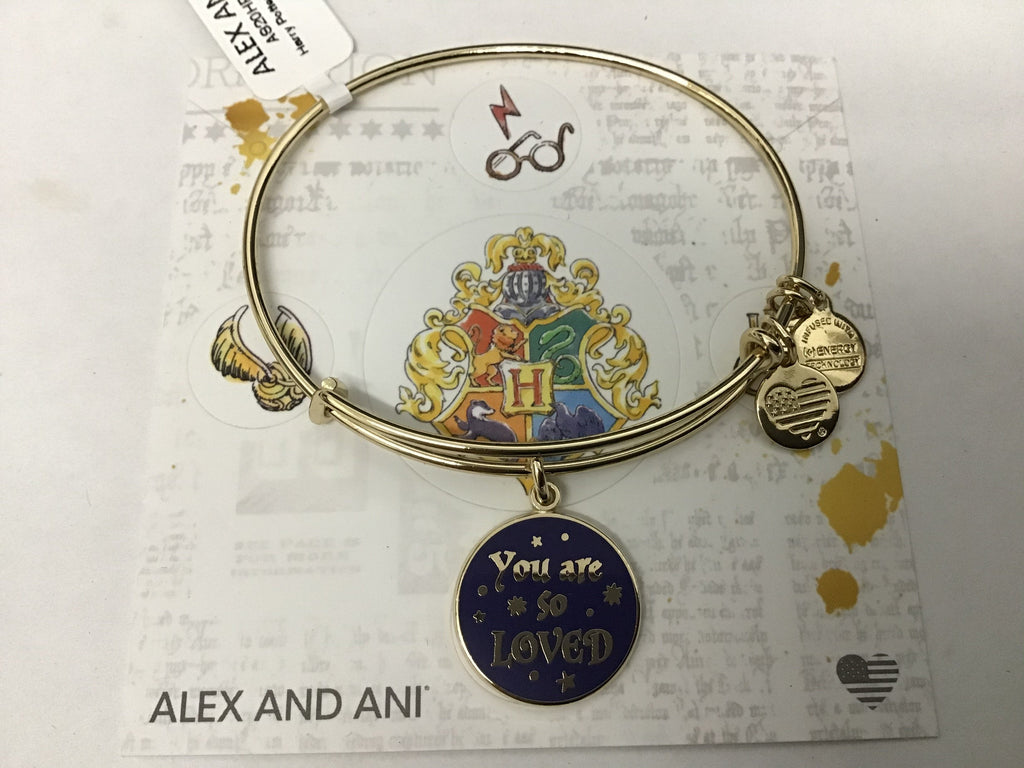 Alex and ANI Harry Potter Bangle Bracelet Gold/You are So Loved One Size