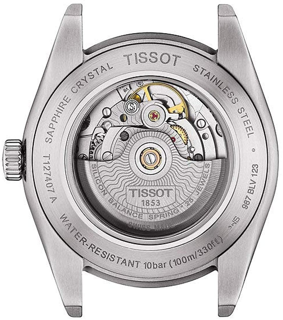 Tissot Men's Gentleman Swiss Automatic Stainless Steel Dress Watch T1274071105100