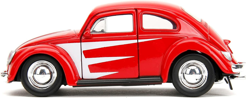 Punch Buggy 1:32 Scale 1959 Volkswagen Beetle Die-cast Car with Mini Gloves Accessory (Red), Toys for Kids and Adults
