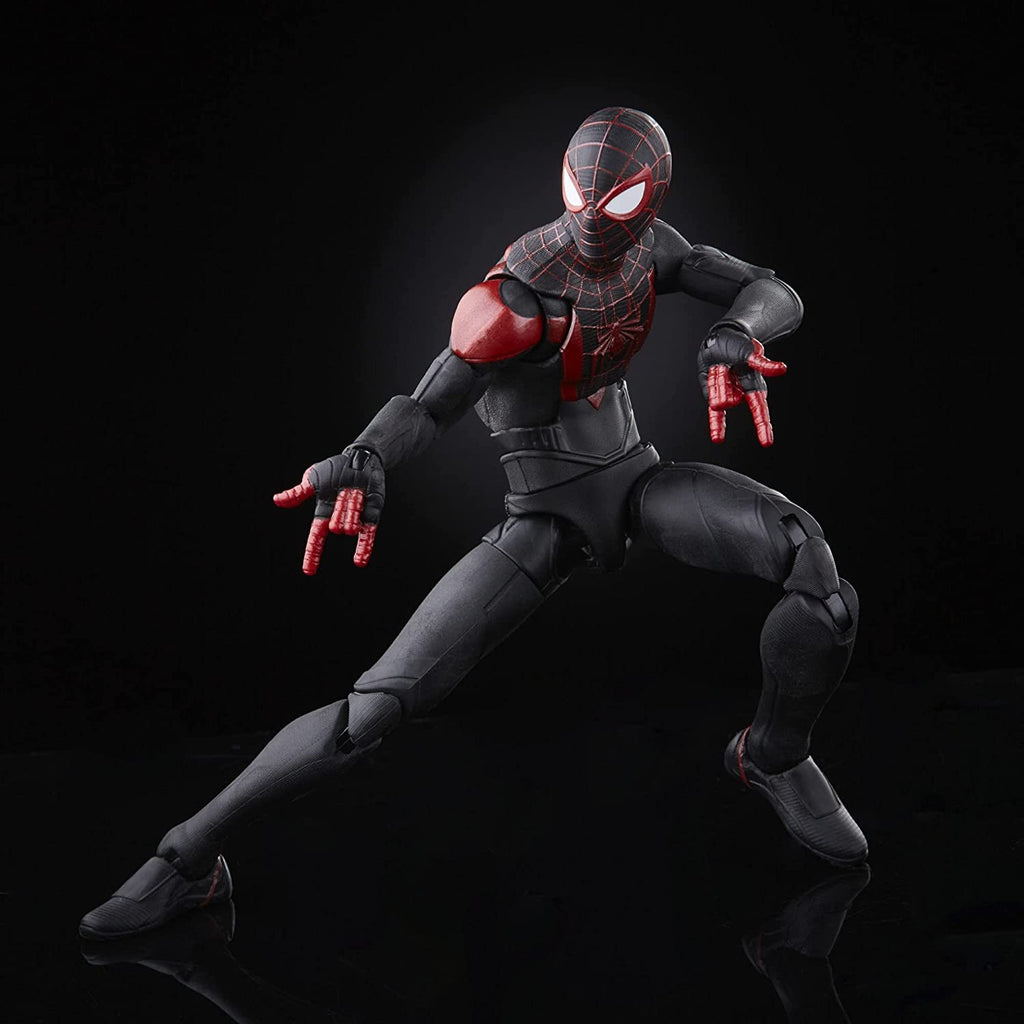 Spider-Man Marvel Legends Series Gamerverse Miles Morales 6-inch Collectible Action Figure Toy and 7 Accessories and 1 Build-A-Figure Part(s)