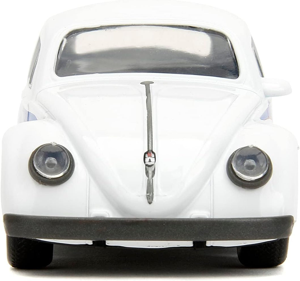 Punch Buggy 1:32 Scale 1959 Volkswagen Beetle Die-cast Car with Mini Gloves Accessory (White), Toys for Kids and Adults
