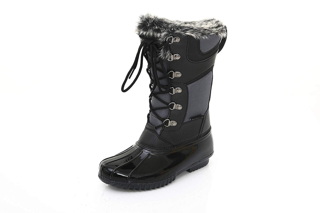 Womens Winter Snow Boots Tall - Insulated Lace-Up Closure Comfortable Weatherproof