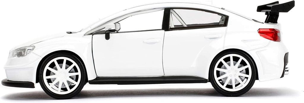 Jada Toys Fast & Furious 1:24 Mr. Little Nobody's Subaru WRX STI Die-cast Car, Toys for Kids and Adults, White (98296)