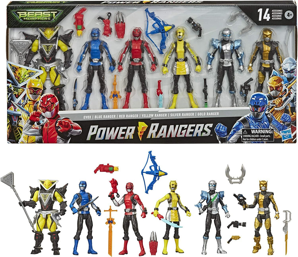 Power Rangers Beast Morphers 6 Inch Action Figure Multipack 6 Figures Included Power Rangers and Villain Toys with Accessories Inspired by The TV Show