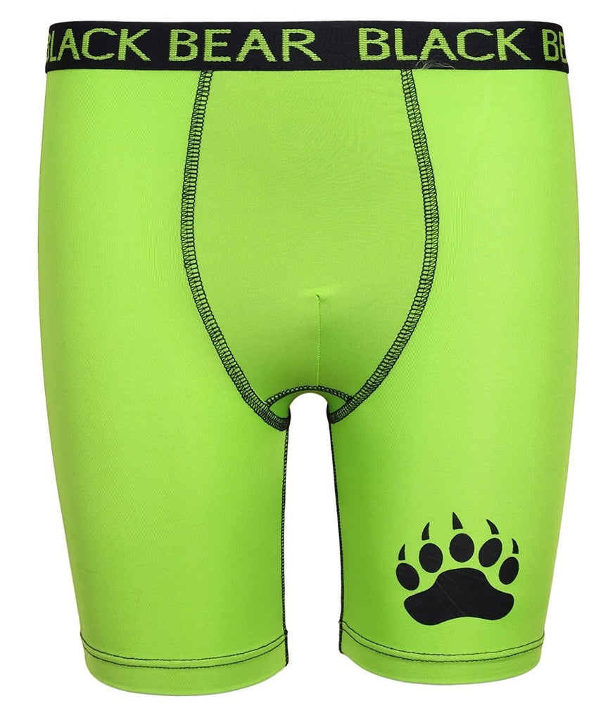 Black Bear Boysâ€™ Performance Dry-Fit Compression Long Boxer Brief (Pack of 4)
