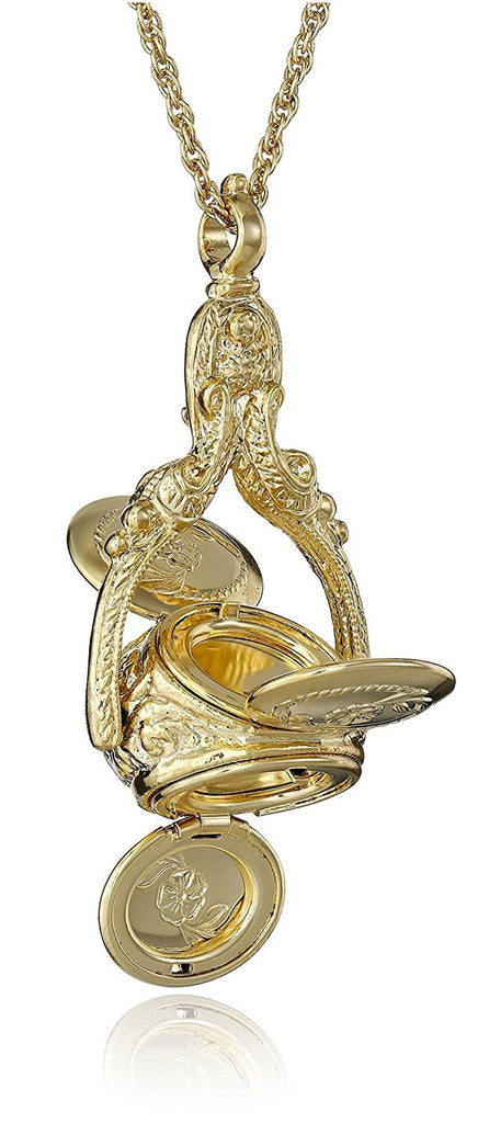 1928 Jewelry Rotating Trio Locket Necklace, 30"