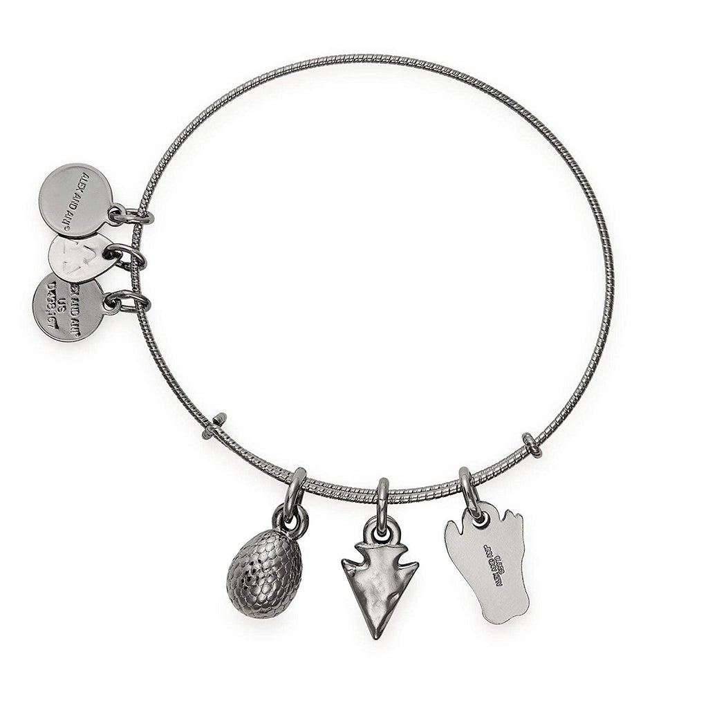 Alex and Ani GAME OF THRONES Daenerys Targaryen Charm Bangle Bracelet - Midnight Silver Finish
