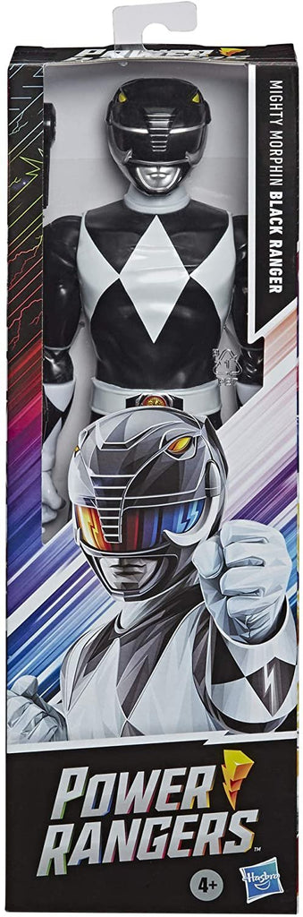 Power Rangers Mighty Morphin Black Ranger 12-Inch Action Figure Toy Inspired by Classic TV Show, with Power Axe Accessory