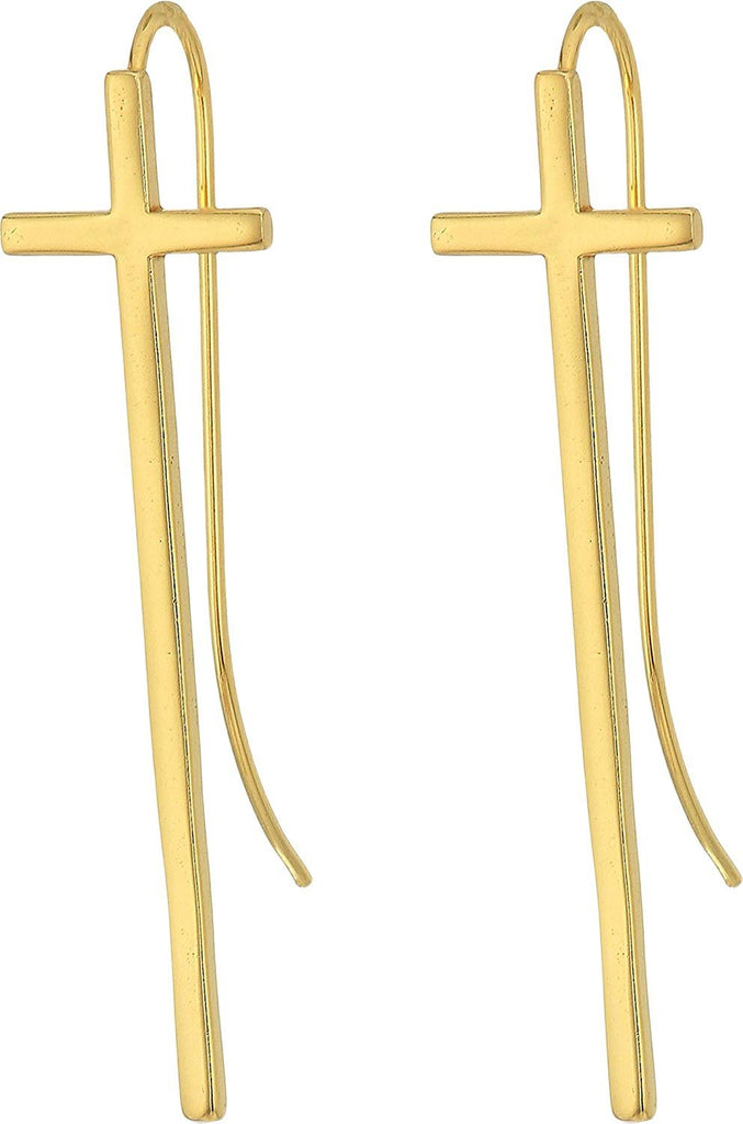 Alex and Ani Womens Cross Earrings