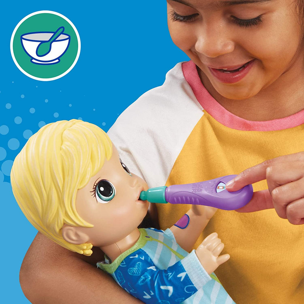 Baby Alive Mix My Medicine Baby Doll, Kitty-Cat Pajamas, Drinks and Wets, Doctor Accessories, Blonde Hair Toy for Kids Ages 3 and Up
