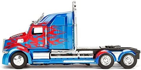 Jada Toys Metals Transformers Optimus Prime 1:24 Diecast Vehicle Blue and Red
