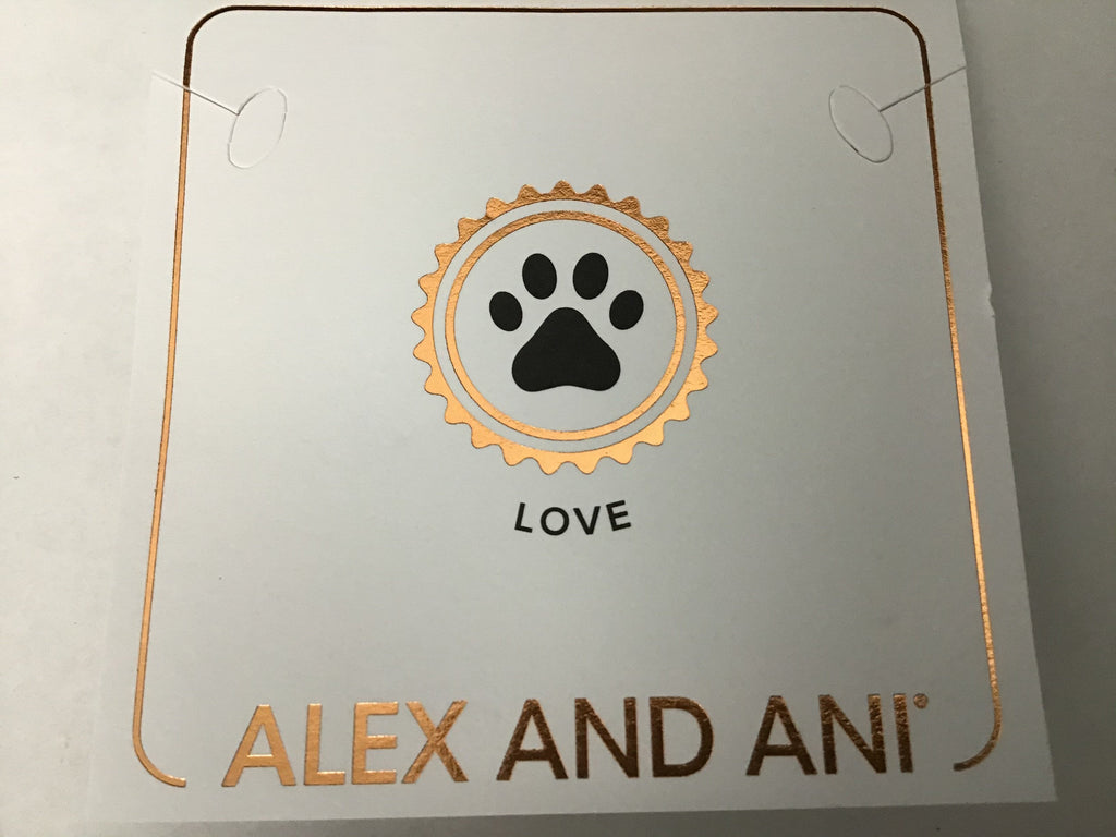 Alex and ANI Duo Charm Meow and Woof Bangle Bracelet Silver/Meow One Size