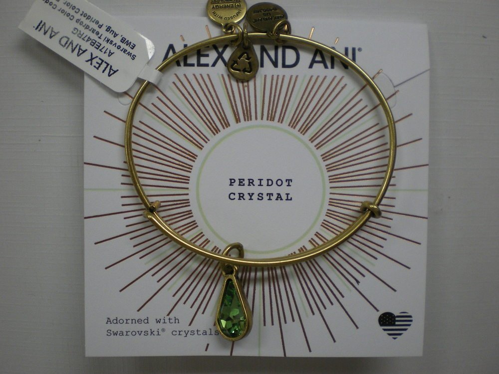 Alex and Ani Womens Swarovski Teardrop Color Code Bangle September/Rafaelian Gold/Sapphire