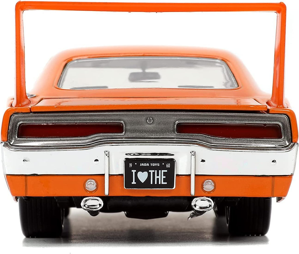 Jada Toys I Love The 60’s 1:24 1969 Dodge Charger Daytona Die-Cast Car, Toys for Kids and Adults, Orange