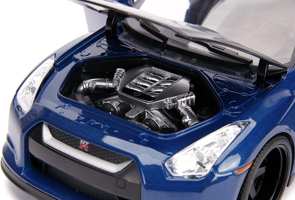 Fast & Furious 1:18 Nissan GT-R R35 & 3" Brian Figure, Toys for Kids and Adults