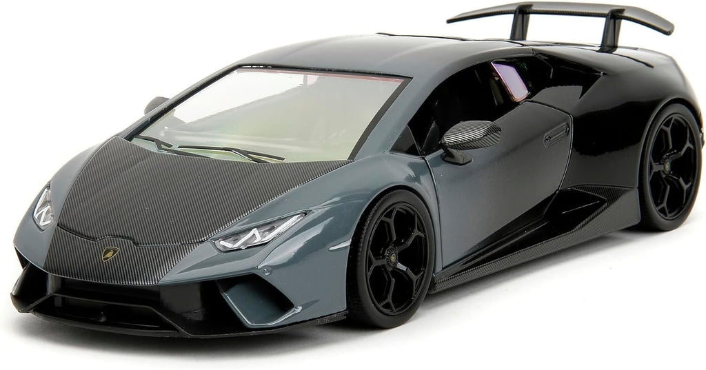 Pink Slips 1:24 Lamborghini Huracan Performante Die-Cast Car, Toys for Kids and Adults(Grey/Black Gradient)