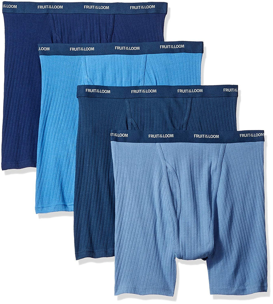 Fruit of the Loom Men's No Ride Up Boxer Brief Multipacks, Colors may vary