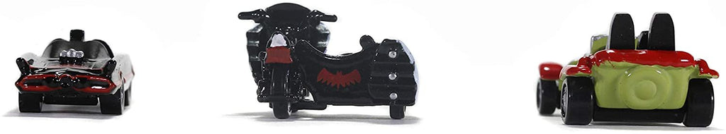 Jada Toys DC Comics Batman: The Classic TV Series 1.65" Nano 3-Pack Die-cast Cars, Toys for Kids and Adults