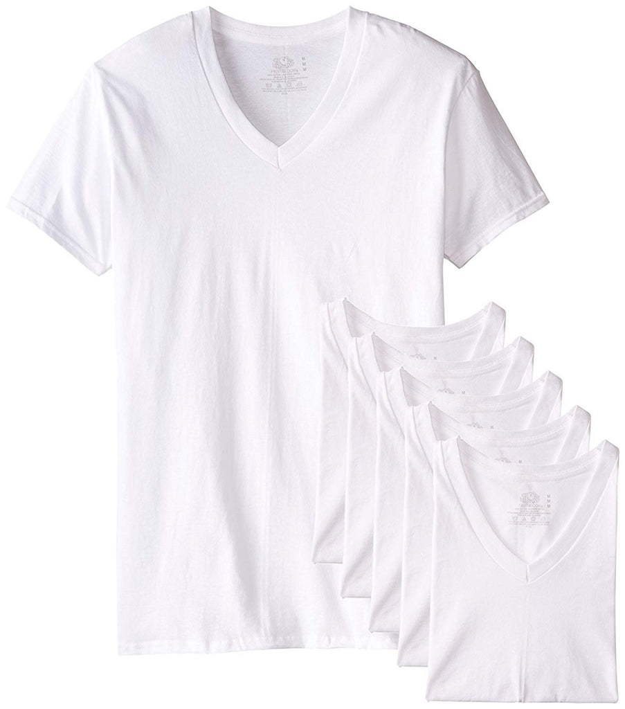 Fruit of the Loom Men's Stay Tucked V-Neck T-Shirt