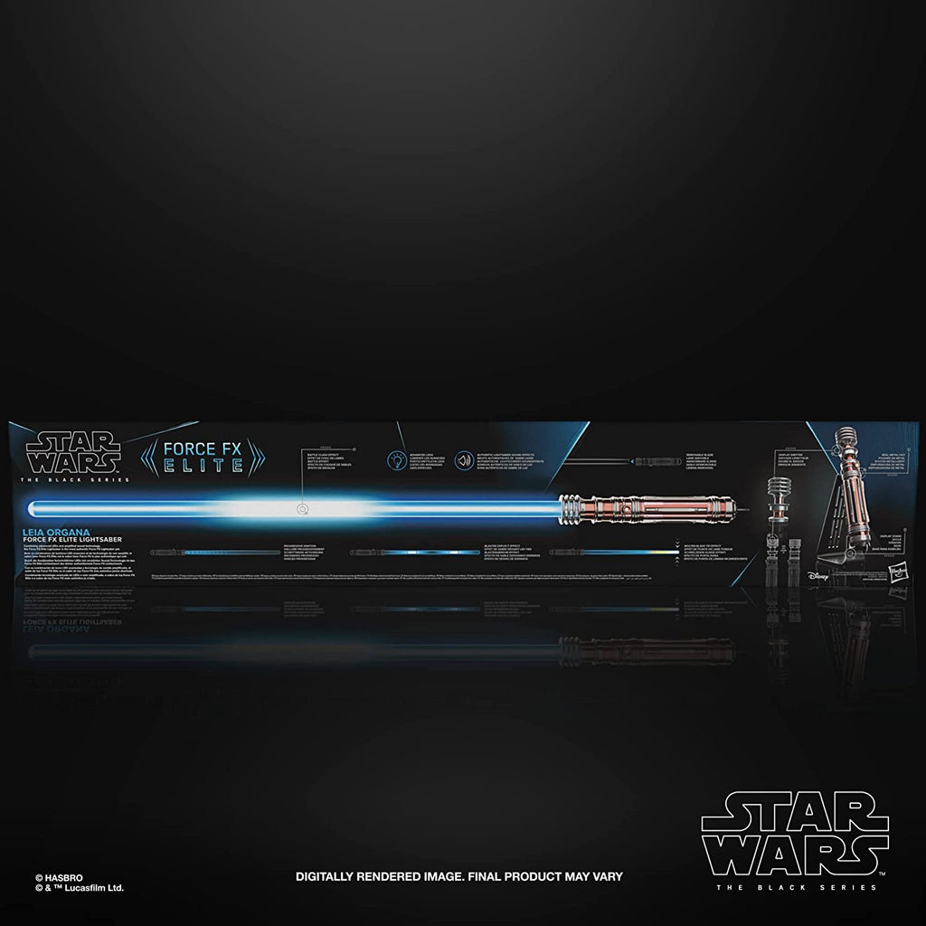 Star Wars The Black Series Leia Organa Force FX Elite Lightsaber with Advanced LED and Sound Effects, Adult Collectible Roleplay Item, (F3904)