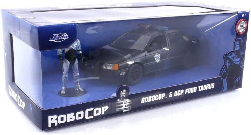 Robocop 35th Anniversary 1:24 OCP Ford Taurus Die-Cast Car & 2.75" Robocop Figure, Toys for Kids and Adults