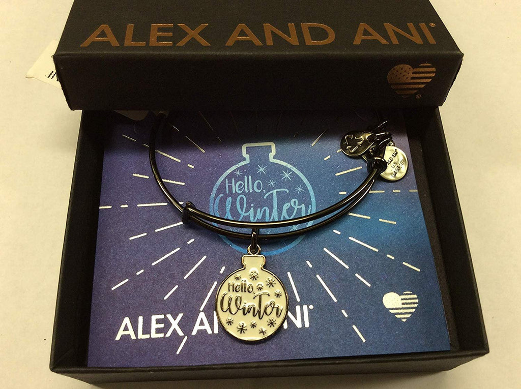 Alex and Ani Hello Winter Ornament EWB Bangle Bracelet, Metallic Hazel