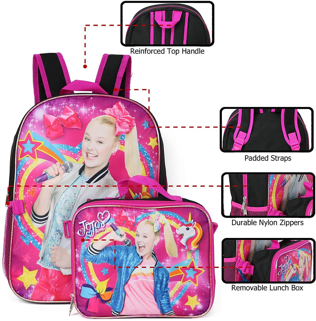 Nickelodeon Jojo Siwa Backpack Lunchbag Set (Rainbow)