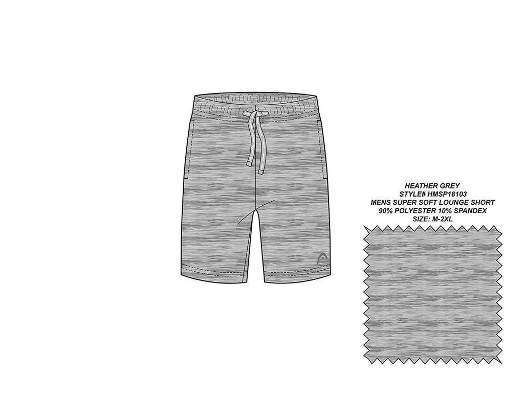 HEAD Mens Lounge Shorts - Pockets Super Soft Jersey Spandex/Polyester Blend Pajamas