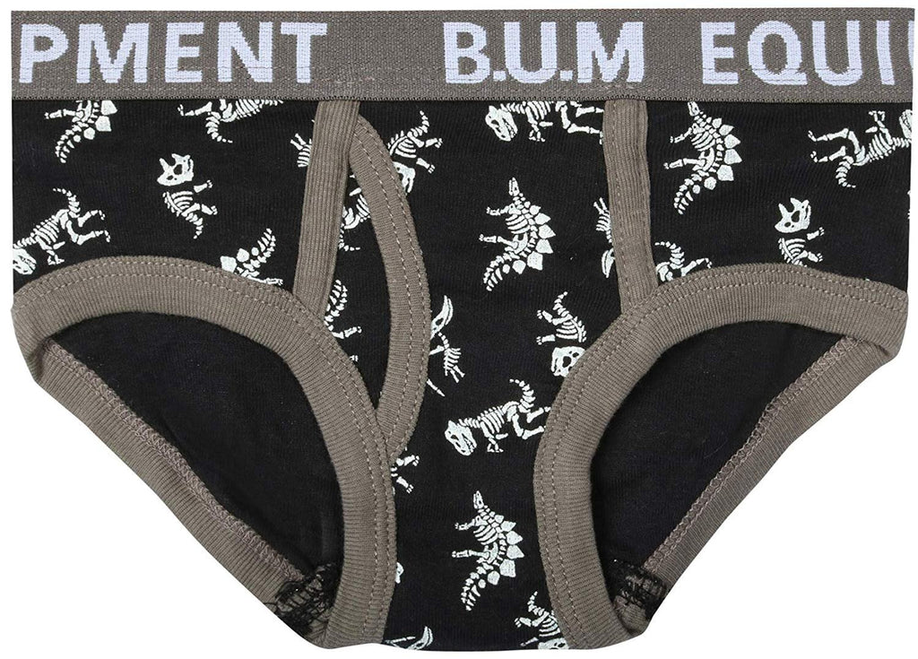 B.U.M. Equipment Toddler and Little Boys' 6 Pack Underwear Briefs, Solids and Prints