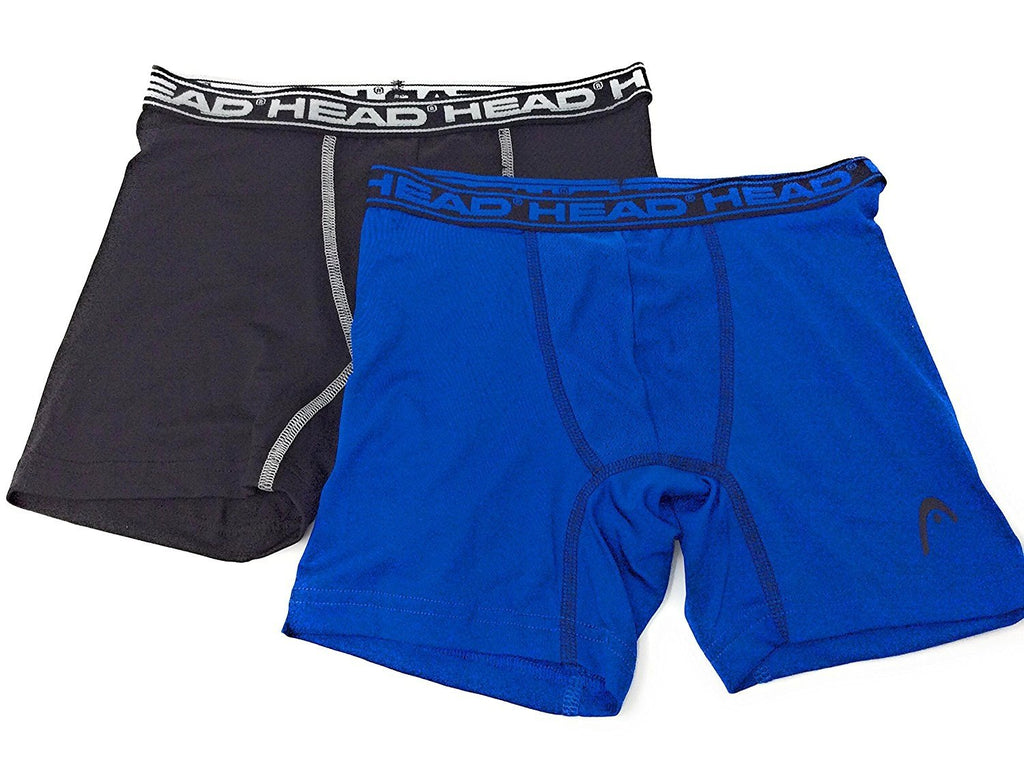 HEAD Boys Performance Boxer Briefs 2-Pack S-XL Polyester/Spandex Underwear