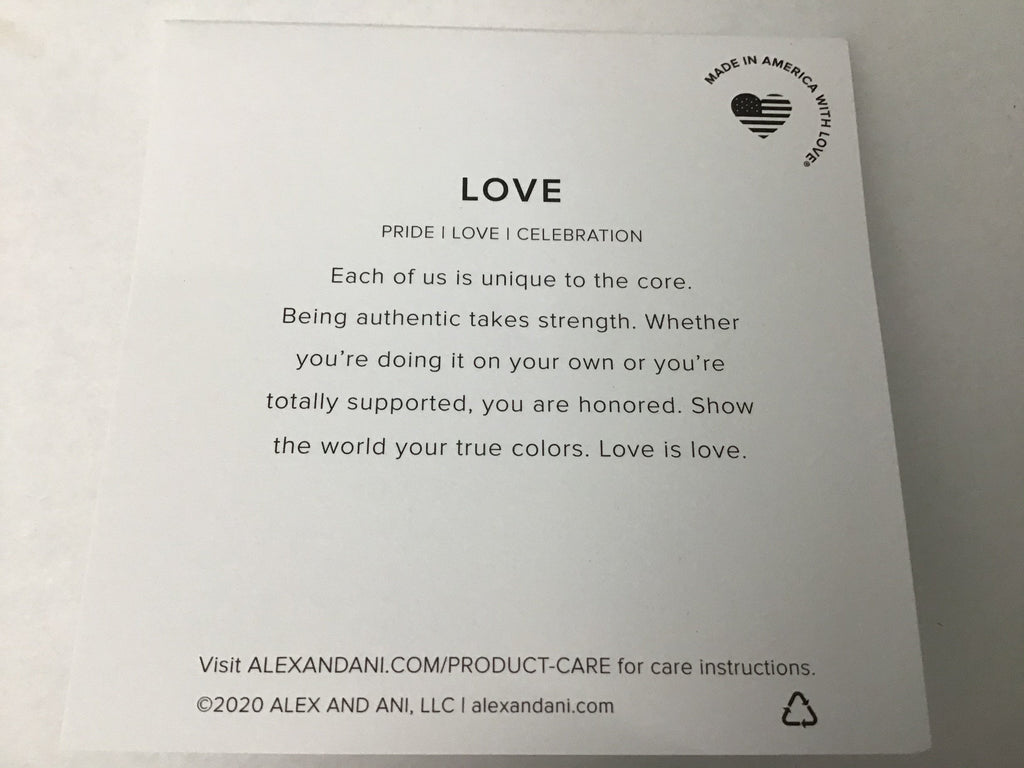 Alex and ANI Color Infusion Bangle Bracelet Silver/Love One Size