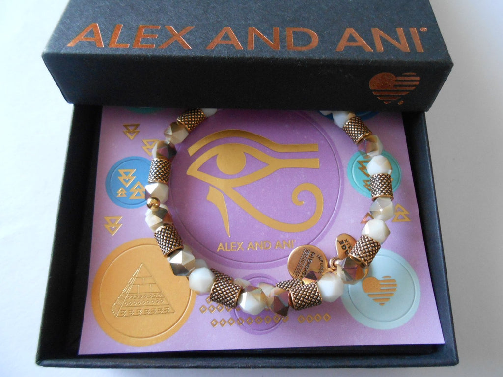 Alex and Ani Womens Ruler Wrap, Robin Bangle Bracelet