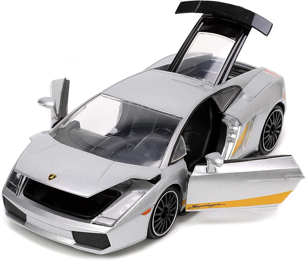Jada Toys Hyper-Spec 1:24 Lamborghini Gallardo Superleggera Die-cast Car Silver, Toys for Kids and Adults