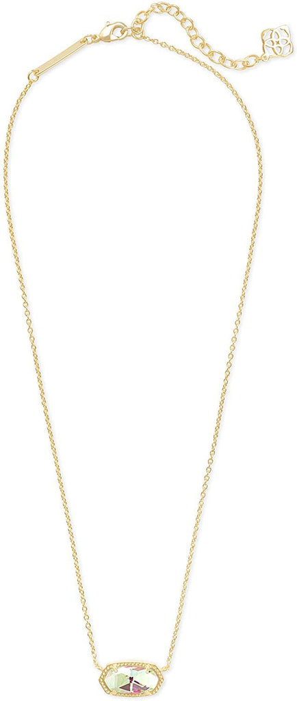 Kendra Scott Elisa Gold Pendant Necklace in Dichroic Glass