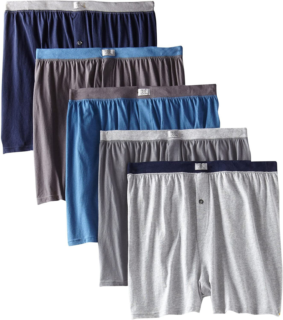 Fruit of the Loom Men's Big Soft Stretch-Knit Boxer (Pack of 5)