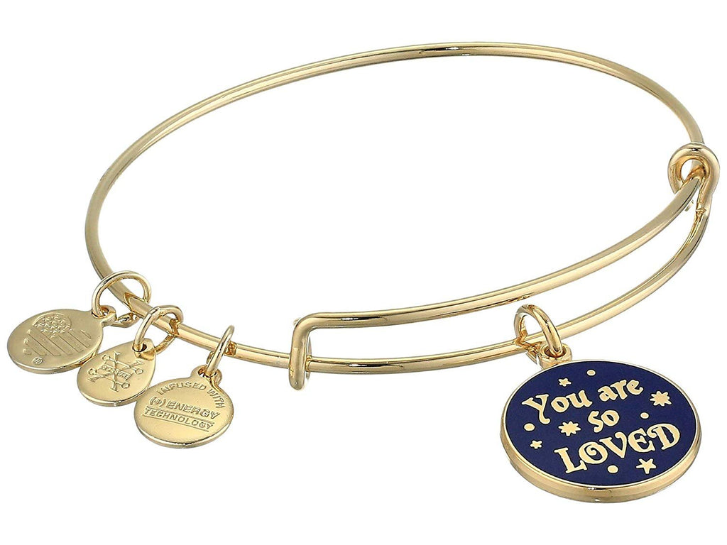 Alex and ANI Harry Potter Bangle Bracelet Gold/You are So Loved One Size