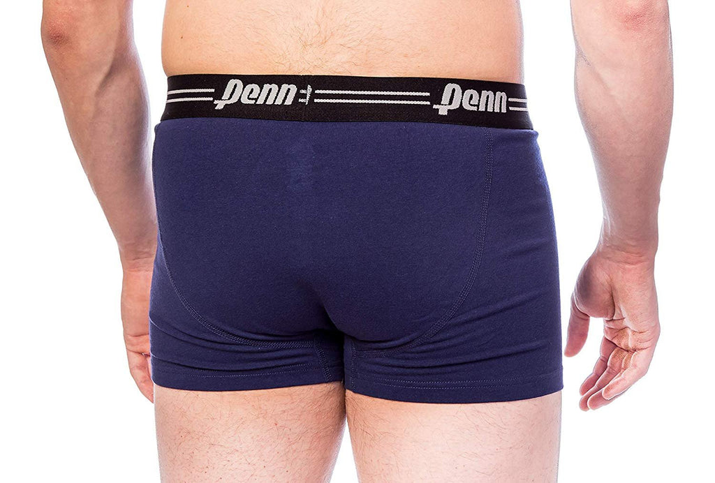 Penn Mens 3-Pack Athletic Boxer Briefs, Silver-Navy-Royal, S
