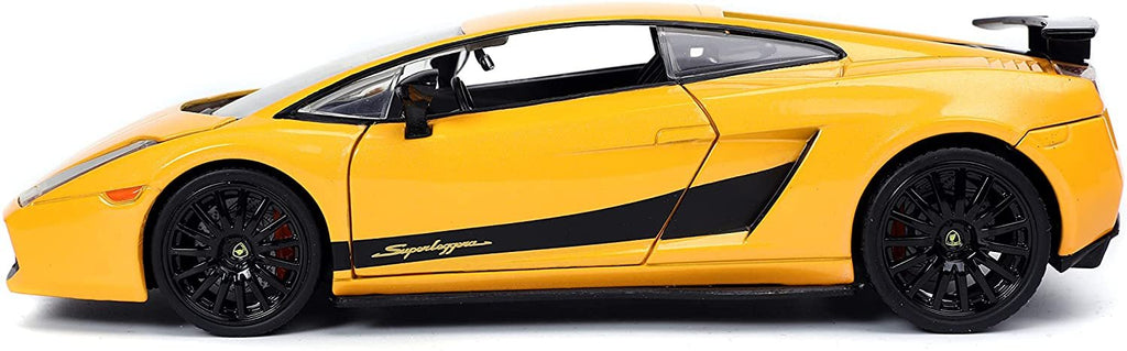 Jada Toys Fast & Furious 1:24 Lamborghini Gallardo Superleggera Die-cast Car Yellow, Toys for Kids and Adults