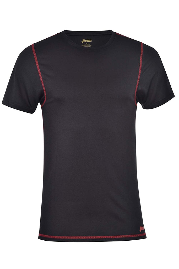 Penn Mens Performance T-Shirt Polyester/Spandex Blend Athletic Fit Tennis Shirt Gym Workout Shirt