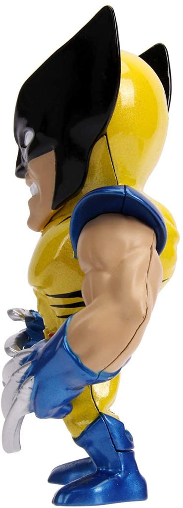 Jada Toys Metalfigs X-Men Wolverine 4" Die-Cast Collectible Figure, 100% Diecast Metal, Metallic Yellow