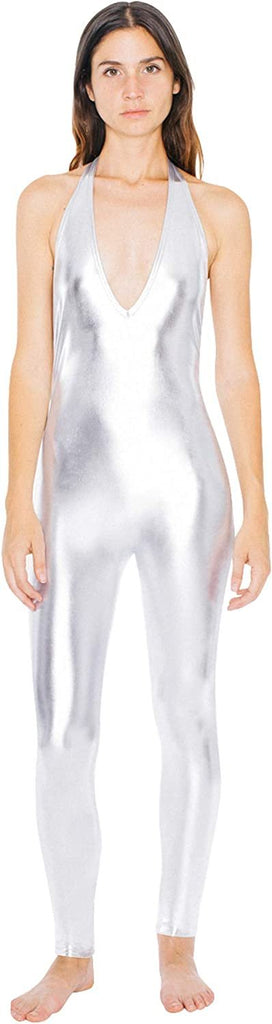 American Apparel Women's Metallic Halter Catsuit