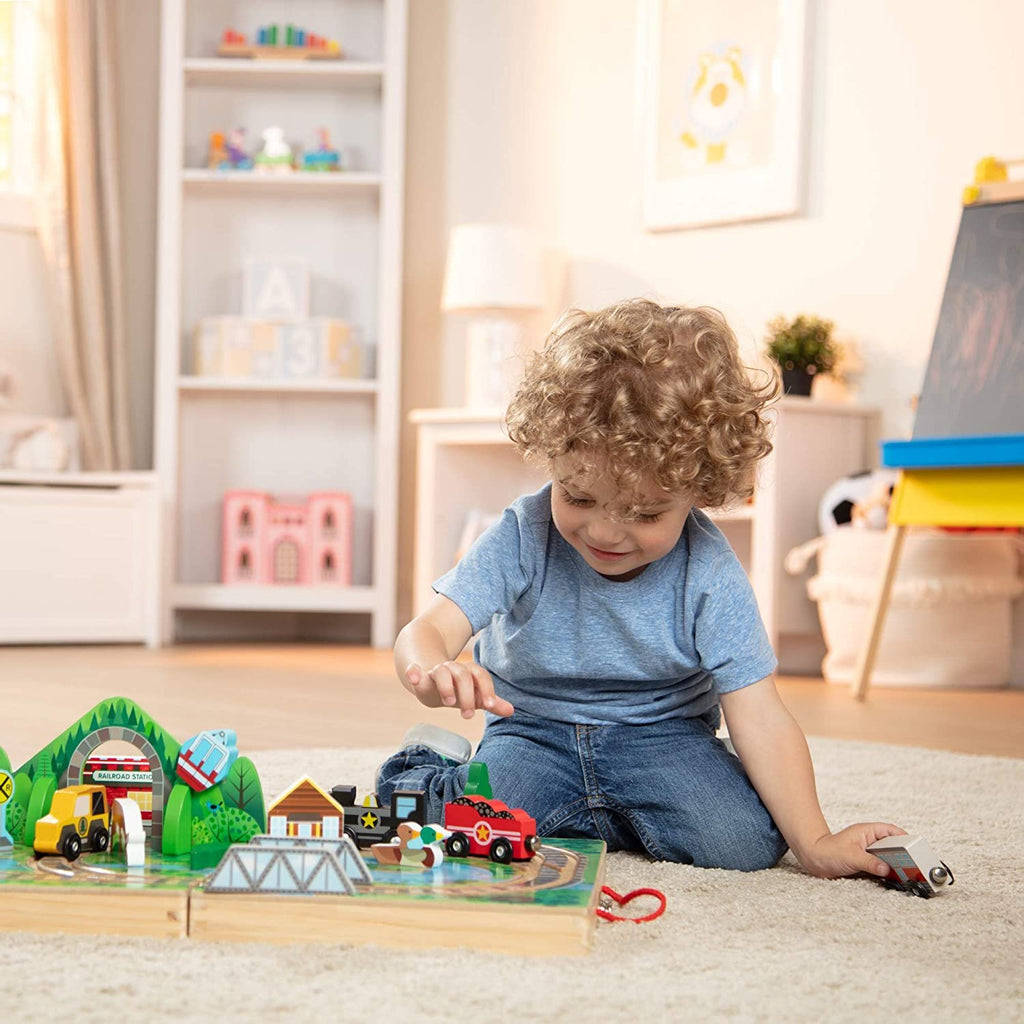 Melissa & Doug Wooden Take-Along Tabletop Kingdom