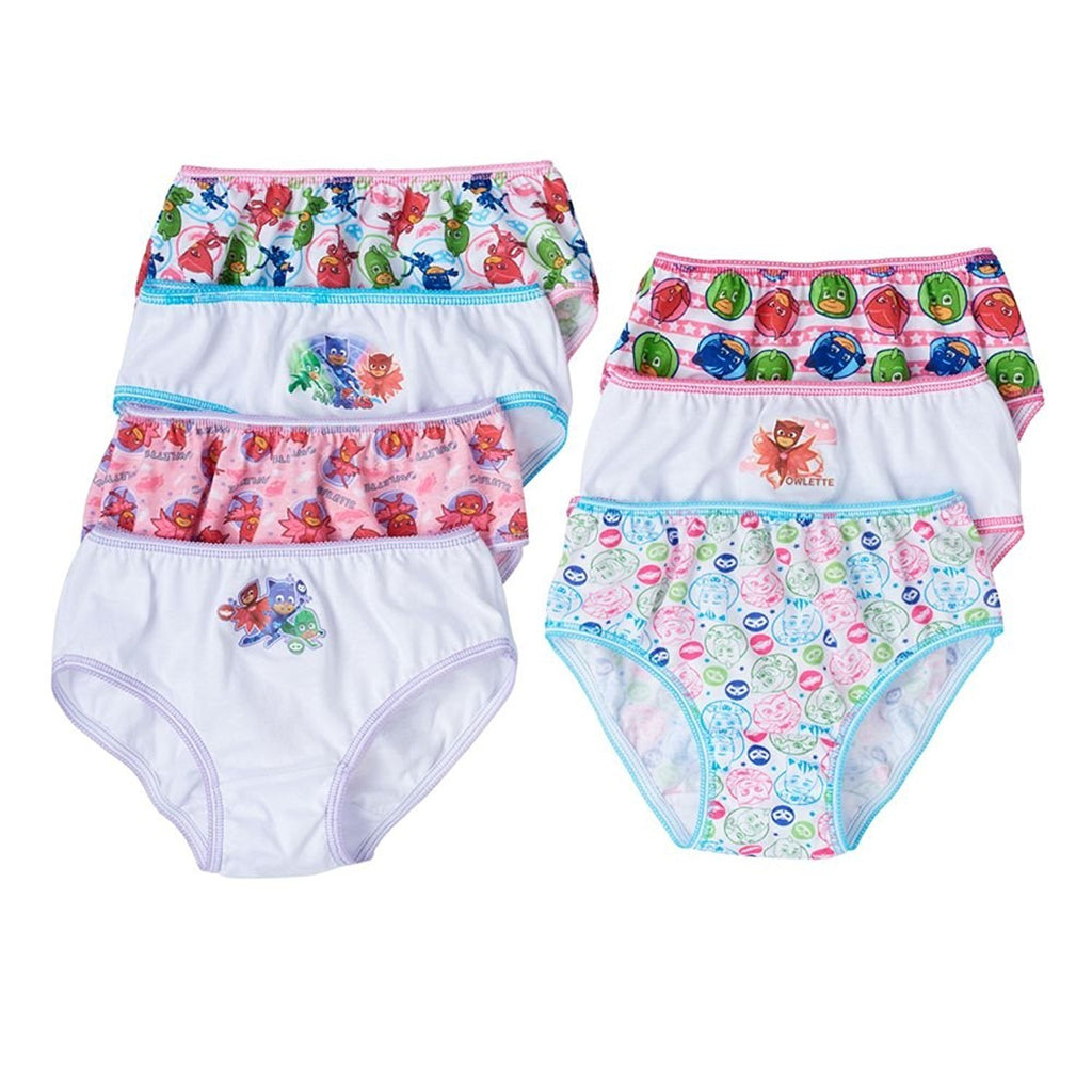 PJ Masks Toddler Girls' 7-Pack Brief Bikini Panty Underwear, PJ Mask Tgirl-Multi, 4T