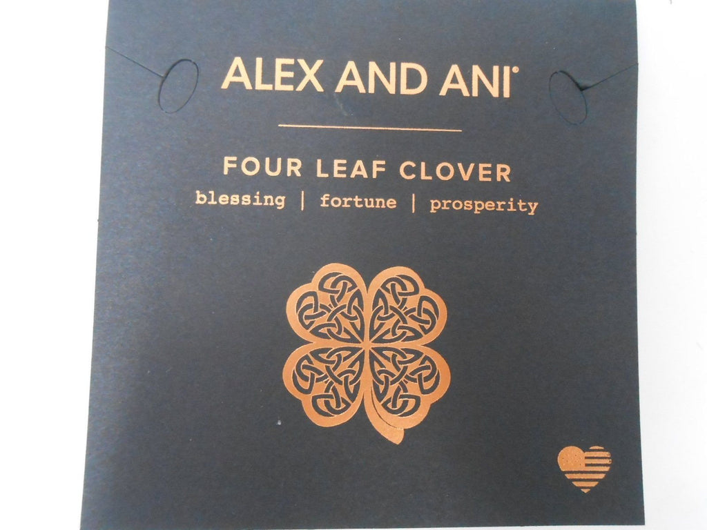 Alex and Ani Four Leaf Clover IV Bangle Bracelet ROSE GOLD New Tag Box Card