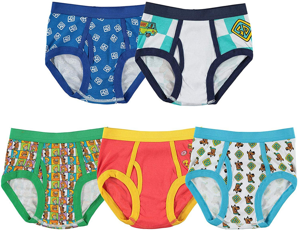 Handcraft Little Boys' Scooby Doo  Brief (Pack of 5), Assorted, 6