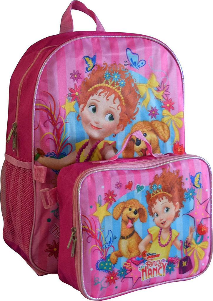Fancy Nancy & Frenchy 16" Backpack With Detachable Matching Lunch Box