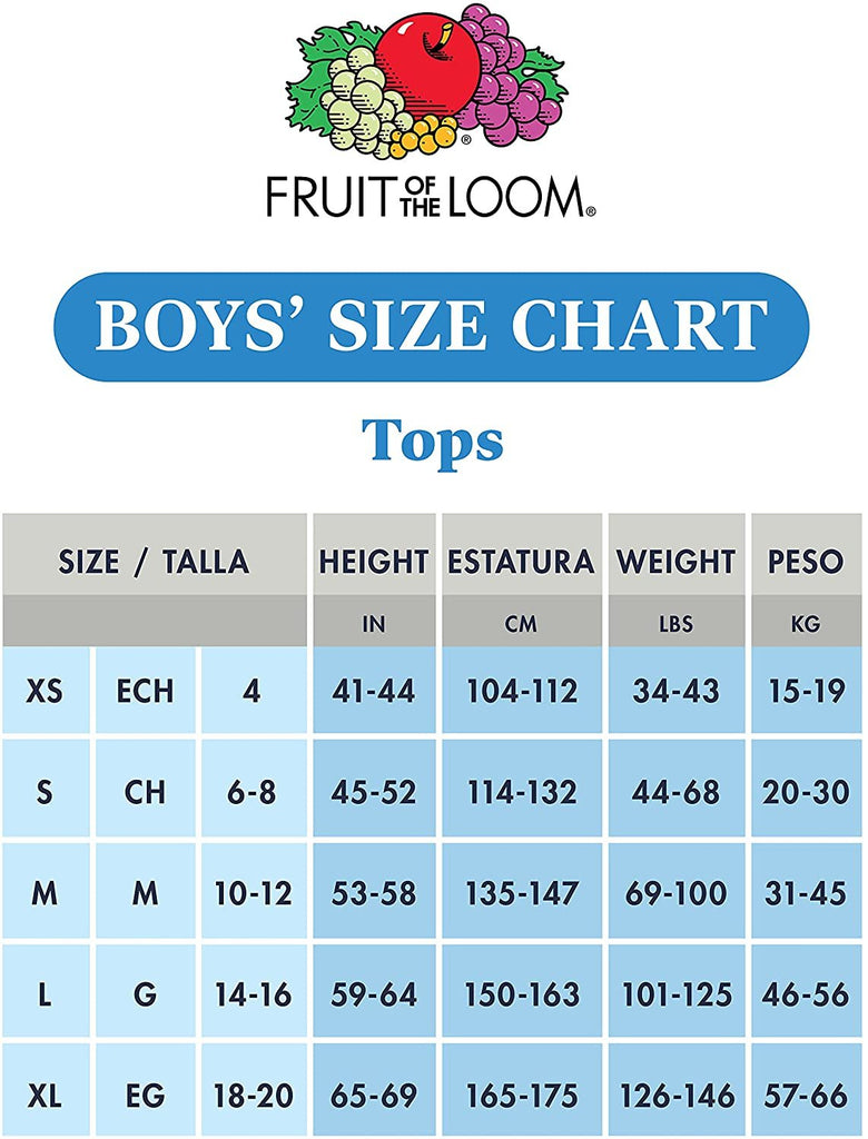 Fruit of the Loom Boys' Cotton White T Shirt, White, Large (Pack of 5)