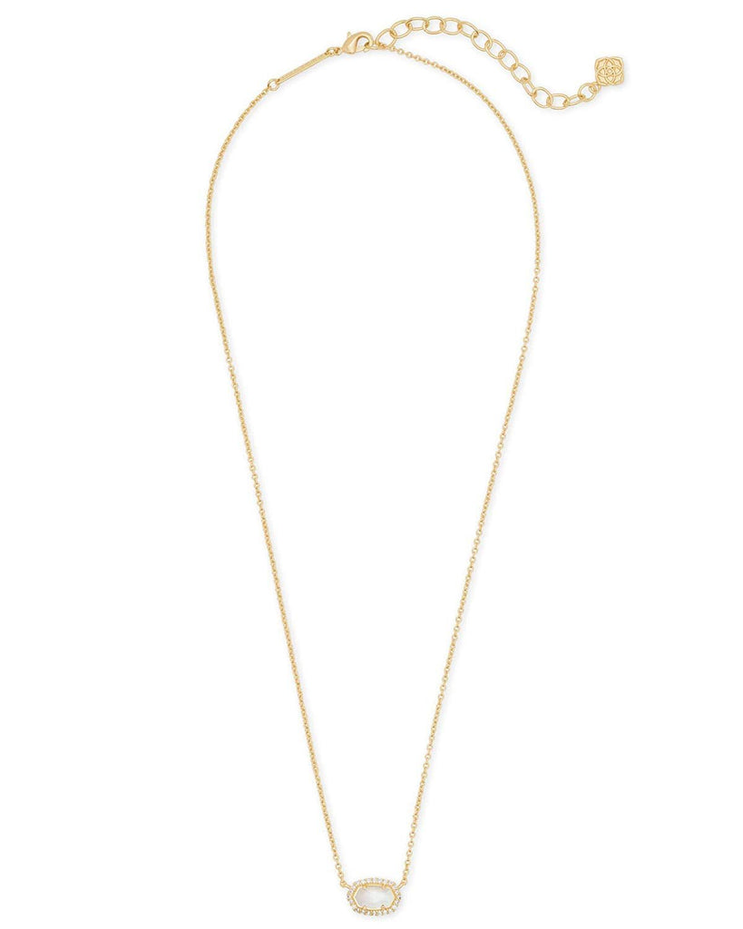 Kendra Scott Chelsea Gold Pendant Necklace in Ivory Pearl
